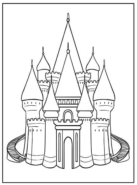 desenho de castelo para colorir